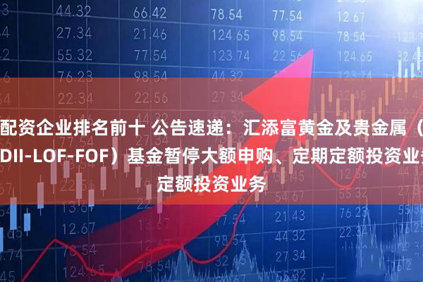配资企业排名前十 公告速递：汇添富黄金及贵金属（QDII-LOF-FOF）基金暂停大额申购、定期定额投资业务